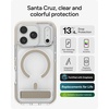 image:imageZAGG Santa Cruz Snap Case with Kickstand for iPhone 17 Pro  Jet Black Drop Protection 13ft4m MagSafe Charging Compatible ClearGuard AntiYellowing Technology Scratch Resistant Phone CaseTitanium