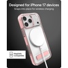 image:imageZAGG Santa Cruz Snap Case with Kickstand for iPhone 17 Pro  Jet Black Drop Protection 13ft4m MagSafe Charging Compatible ClearGuard AntiYellowing Technology Scratch Resistant Phone CasePink Sorbet