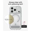 image:imageZAGG Santa Cruz Snap Case with Kickstand for iPhone 17 Pro  Jet Black Drop Protection 13ft4m MagSafe Charging Compatible ClearGuard AntiYellowing Technology Scratch Resistant Phone CaseSilver
