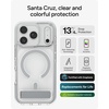 image:imageZAGG Santa Cruz Snap Case with Kickstand for iPhone 17 Pro  Jet Black Drop Protection 13ft4m MagSafe Charging Compatible ClearGuard AntiYellowing Technology Scratch Resistant Phone CaseSilver