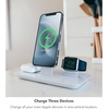 image:imagemophie 3in1 Magsafe Wireless Charging Stand for Apple iPhone AirPodsAirPods Pro amp Watch 15W SuperFast Charging Stylish Gloss Finish  White MagSafe charger not included 403108005