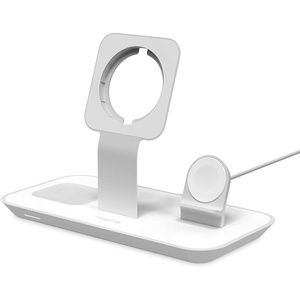 image:imagemophie 3in1 Magsafe Wireless Charging Stand for Apple iPhone AirPodsAirPods Pro amp Watch 15W SuperFast Charging Stylish Gloss Finish  White MagSafe charger not included 403108005